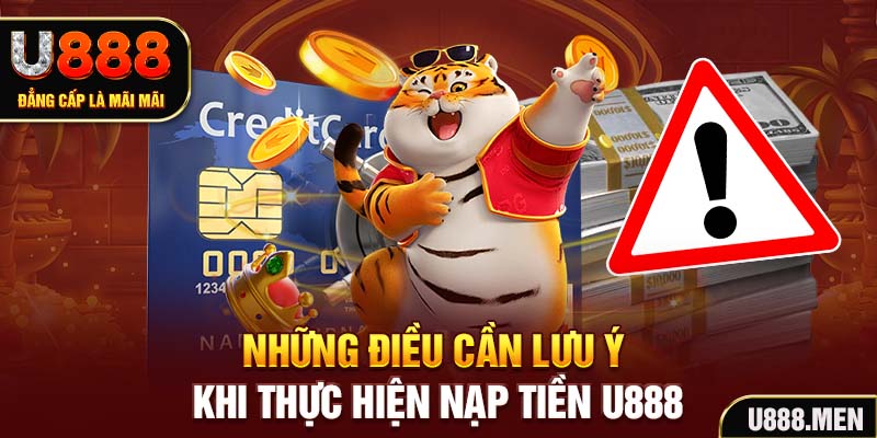 Hướng Dẫn Nạp Tiền U888 Nhanh Chóng, Nạp Nhanh Thưởng Lớn Những điều cần lưu ý khi thực hiện nạp tiền U888